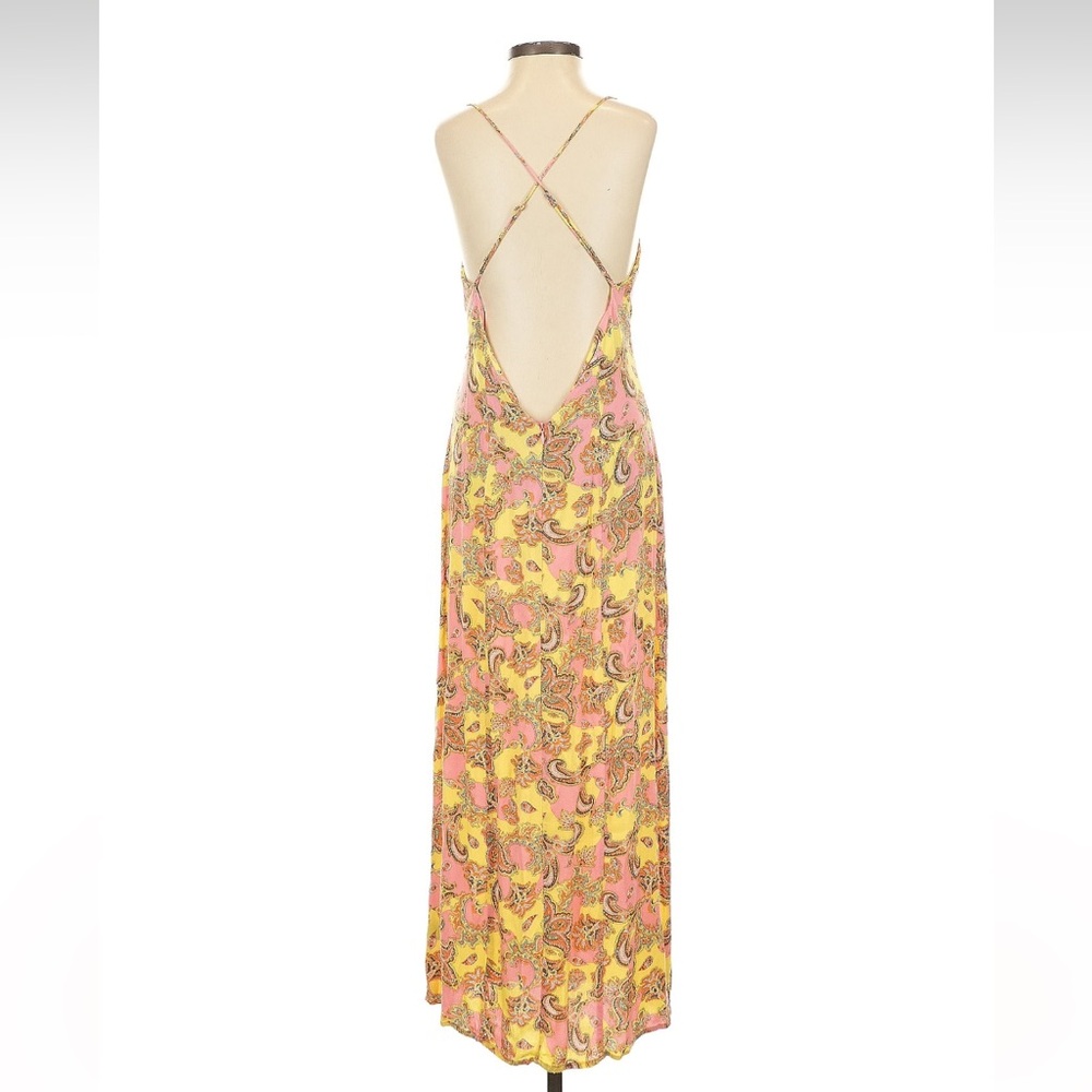 Vibrant Floral Cross-Back Dress